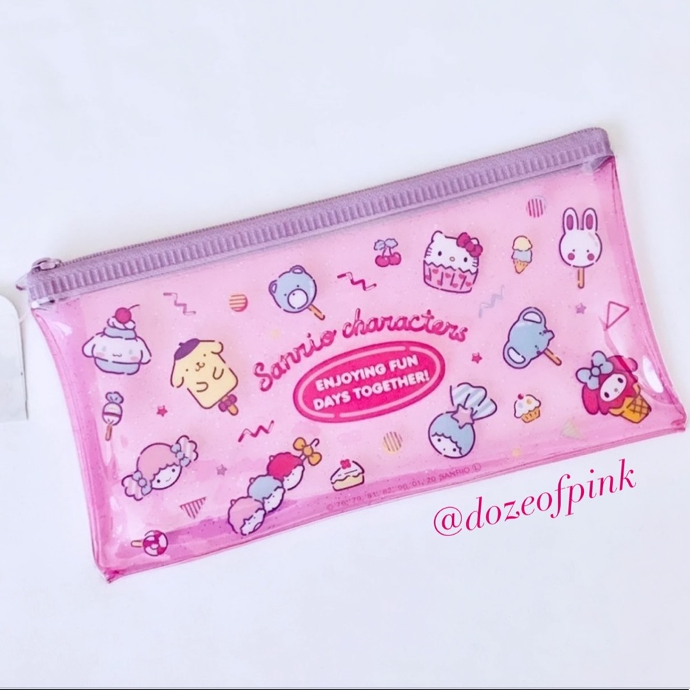SANRIO CHARACTERS PINK SLIM POUCH